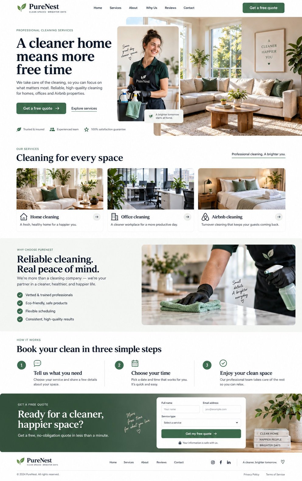 Приклад дизайну сайту Cleaning Services